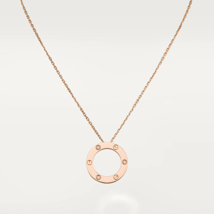 [：Polaidi Jewelry]LOVE NECKLACE 16MM 3 DIAMONDS