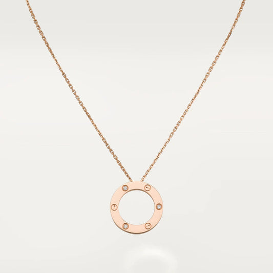 [：Polaidi Jewelry]LOVE NECKLACE 16MM 3 DIAMONDS
