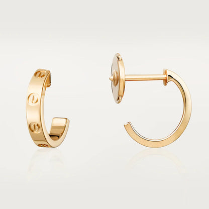 [：Polaidi Jewelry]LOVE EARRINGS 2.65MM PINK GOLD