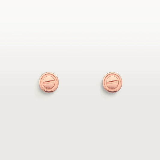 [Polaidi Jewelry]LOVE EARRINGS PINK GOLD 10MM