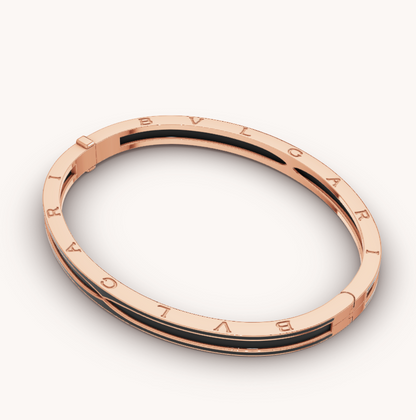[Polaidi Jewelry]ZERO 1 PINK GOLD WITH MATTE BLACK CERAMIC BRACELET