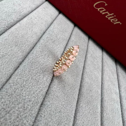 [：Polaidi Jewelry]ROSE GOLD AGATE RIVET RING ASIA LIMITED EDITION