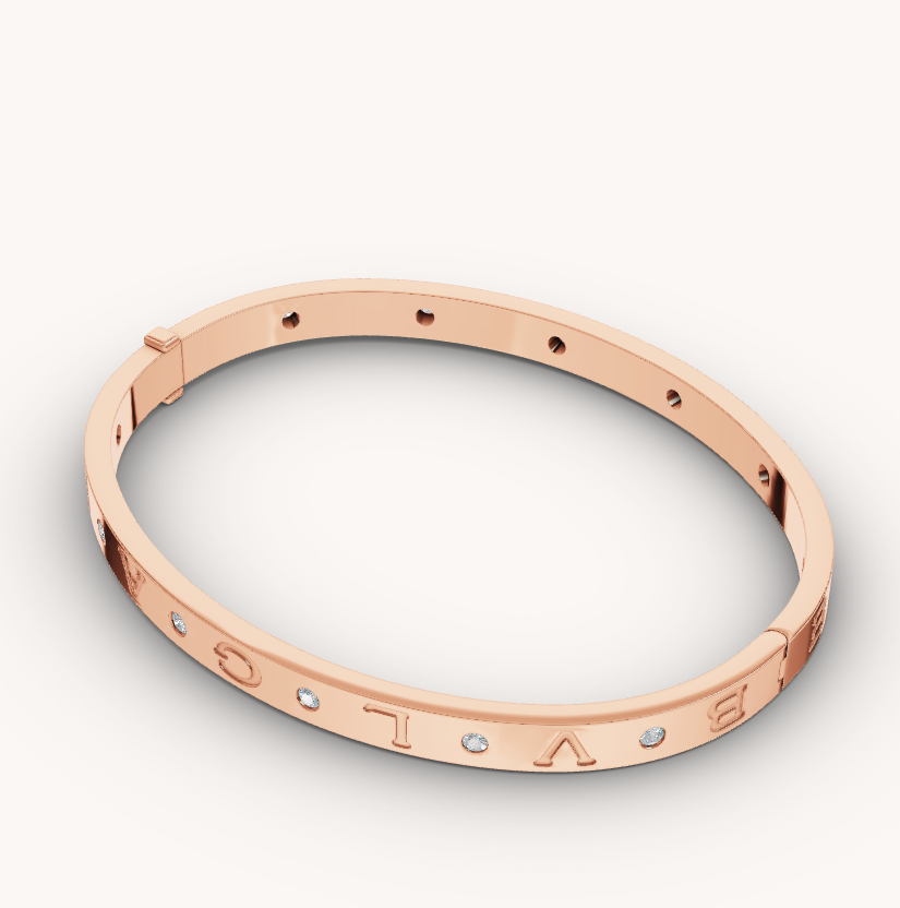 [Polaidi Jewelry]ZERO 1 PINK GOLD 12 DIAMONDS BRACELET