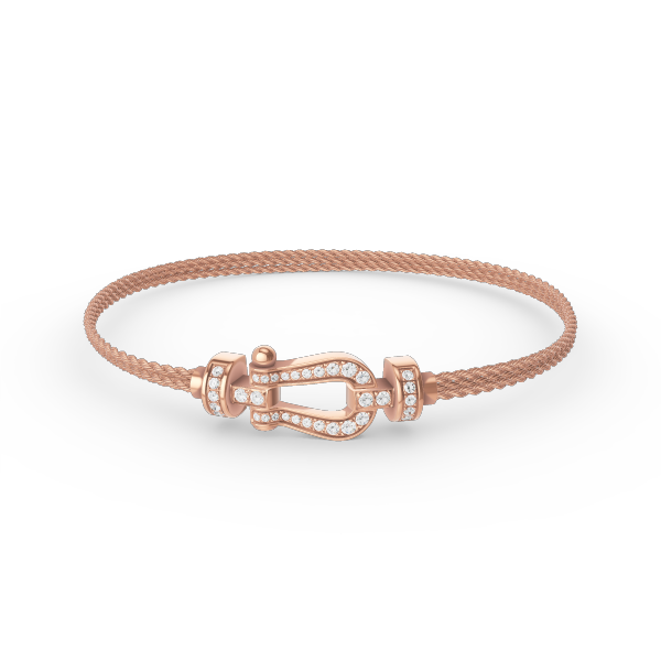 [Polaidi Jewelry]FORCE SMALL HORSESHOE  DIAMOND CHAIN ROPE BRACELET
