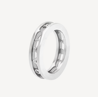 [Polaidi Jewelry]ZERO 1 ONE-BAND WITH OPENWORK LOGO SPIRAL RING