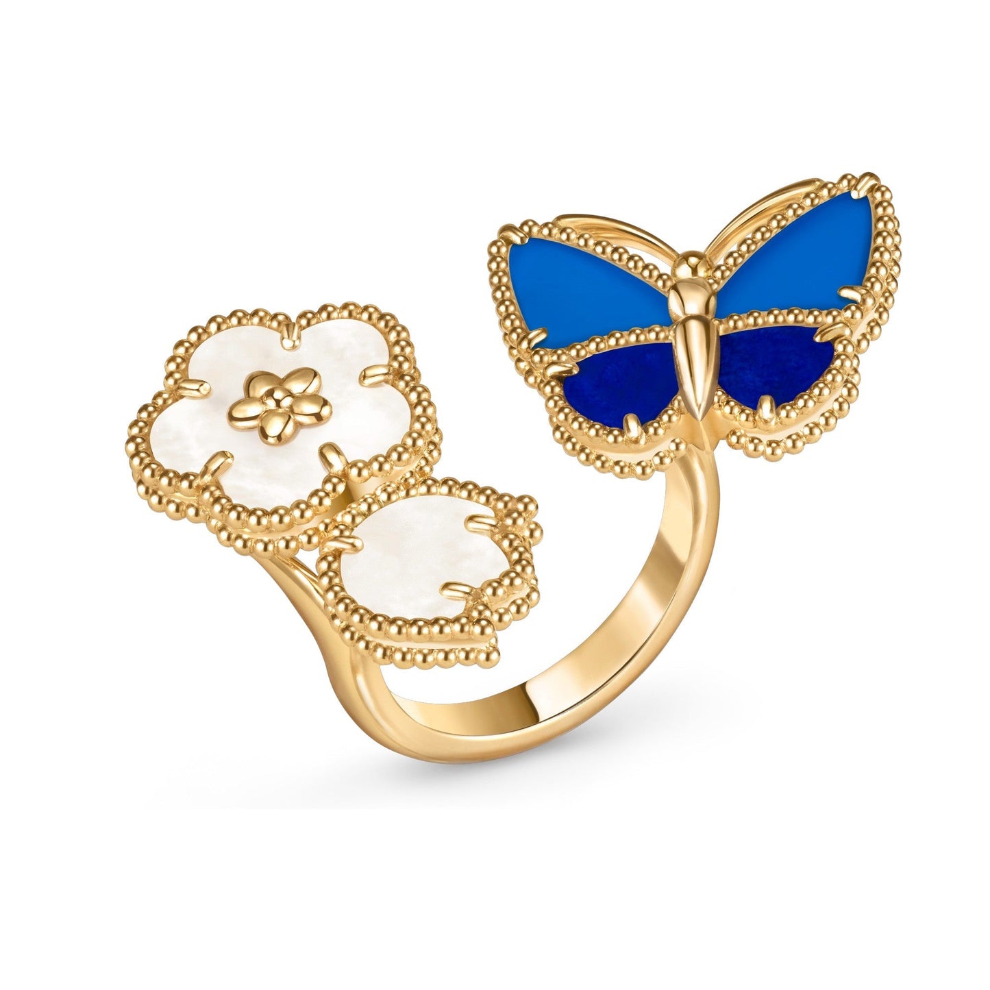 [Polaidi]LUCKY SPRING BUTTERFLY OPEN-FACE RINGS