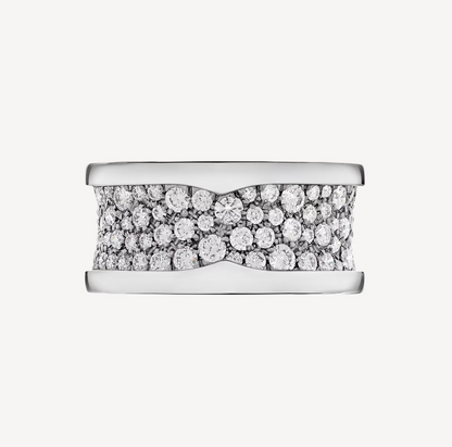 [Polaidi Jewelry]ZERO 1 WITH PAVED DIAMONDS ON THE SPIRAL RING