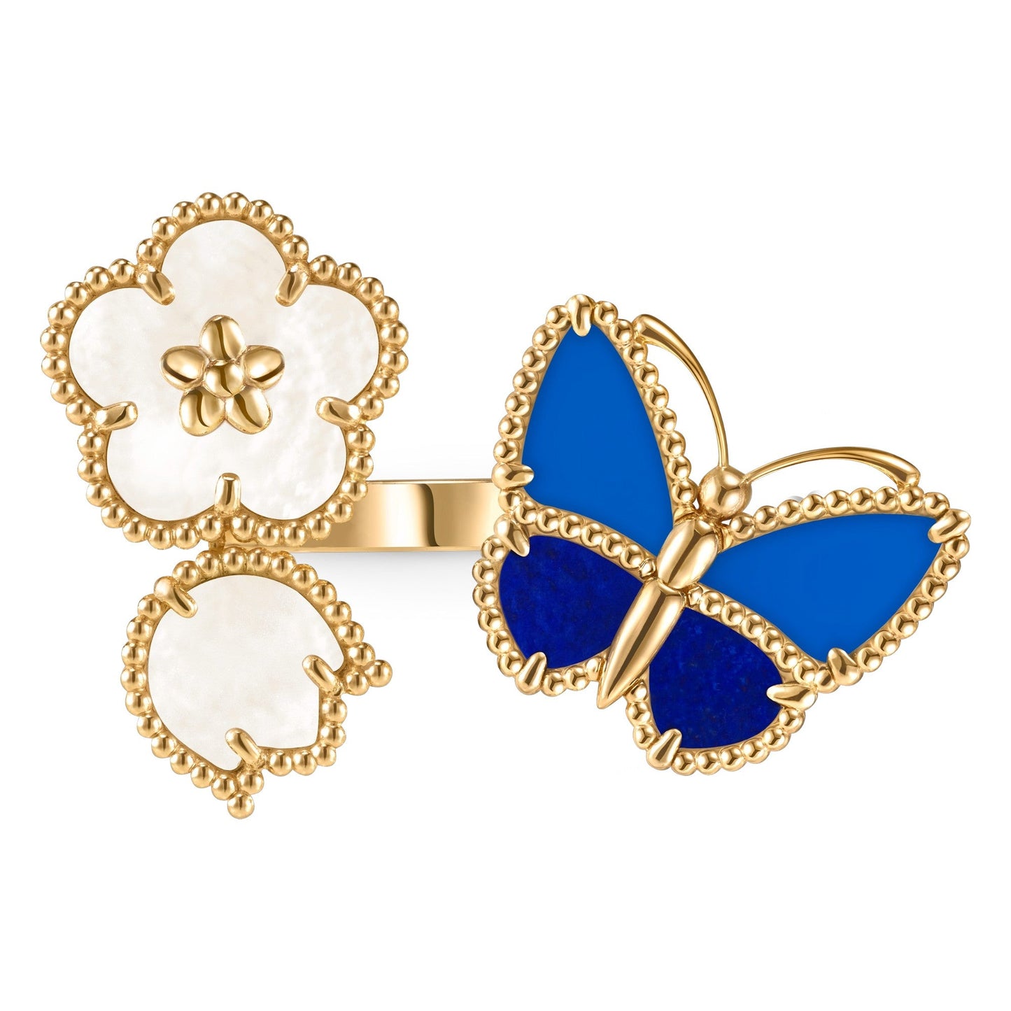[Polaidi]LUCKY SPRING BUTTERFLY OPEN-FACE RINGS