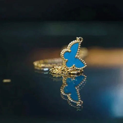 [：Polaidi Jewelry]バタフライ ターコイズ バタフライブレスレット