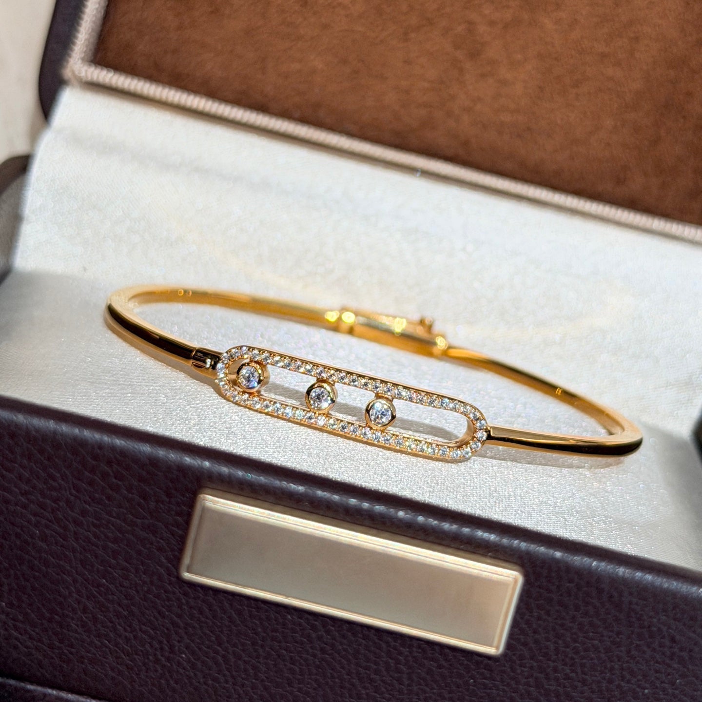 [Polaidi Jewelry]Move Pav¨¦ Diamond Bangle Bracelet M