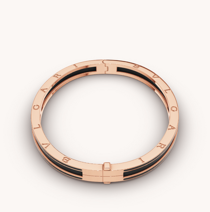 [Polaidi Jewelry]ZERO 1 PINK GOLD WITH MATTE BLACK CERAMIC BRACELET