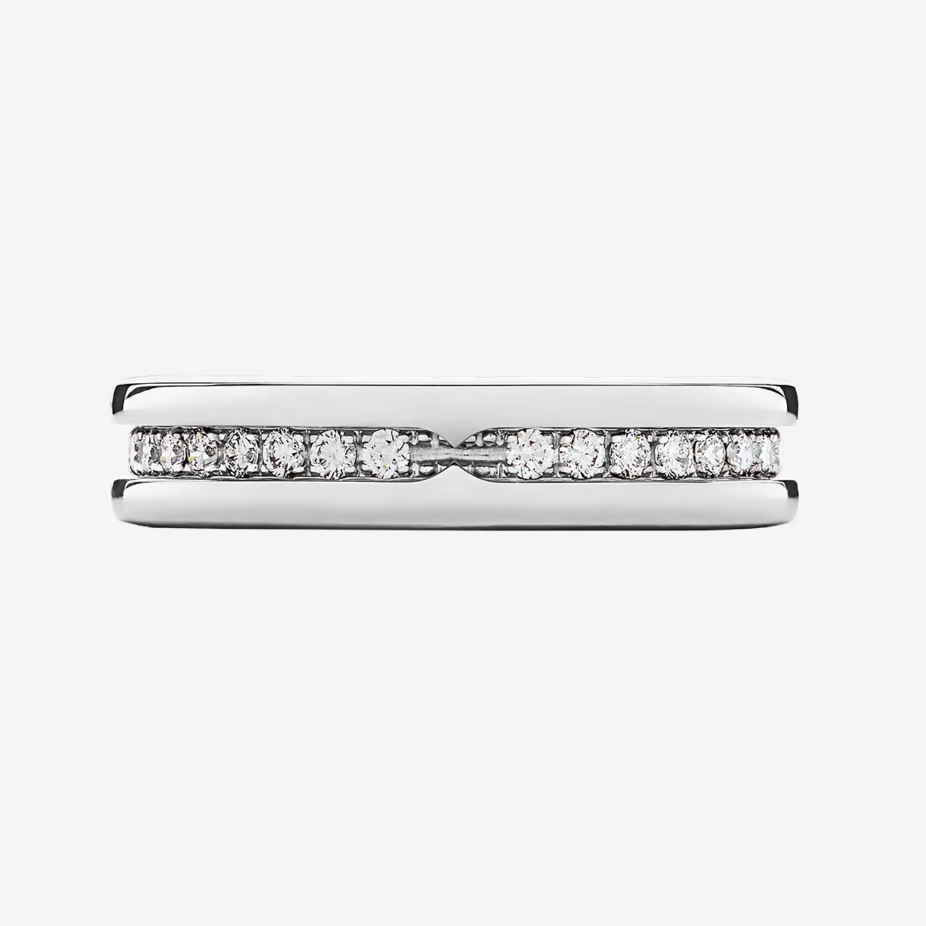 [Polaidi Jewelry]ZERO 1 ONE-BAND PAVED DIAMONDS ON THE SPIRAL RING