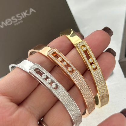[Polaidi Jewelry]Move Noa Rose Gold Pav¨¦ Diamond Bangle Bracelet