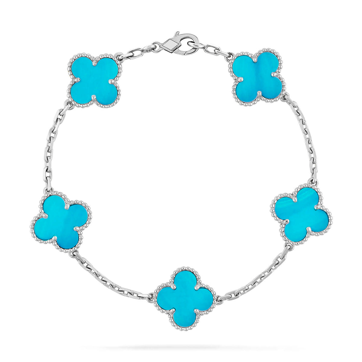 [Polaidi Jewelry] CLOVER 5 MOTIF TURQUOISE BRACELET COLLECTION