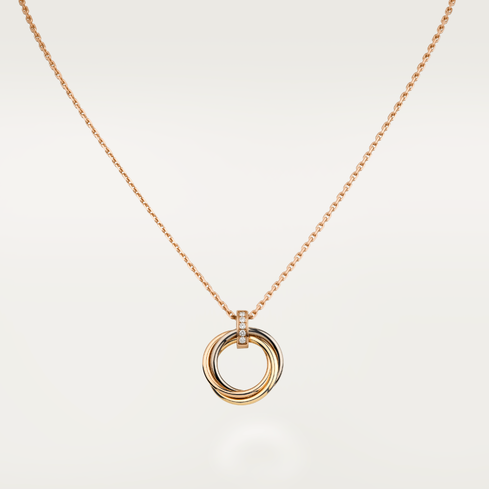 [Polaidi Jewelry]TRINITY NECKLACE GOLD  DIAMONDS