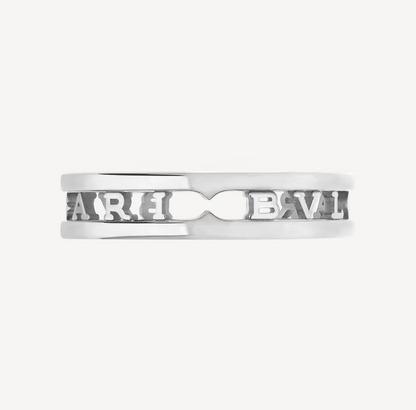 [Polaidi Jewelry]ZERO 1 ONE-BAND WITH OPENWORK LOGO SPIRAL RING