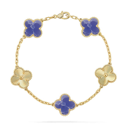[Polaidi Jewelry]CLOVER 5 MOTIF BLUE VEINS BRACELET COLLECTION