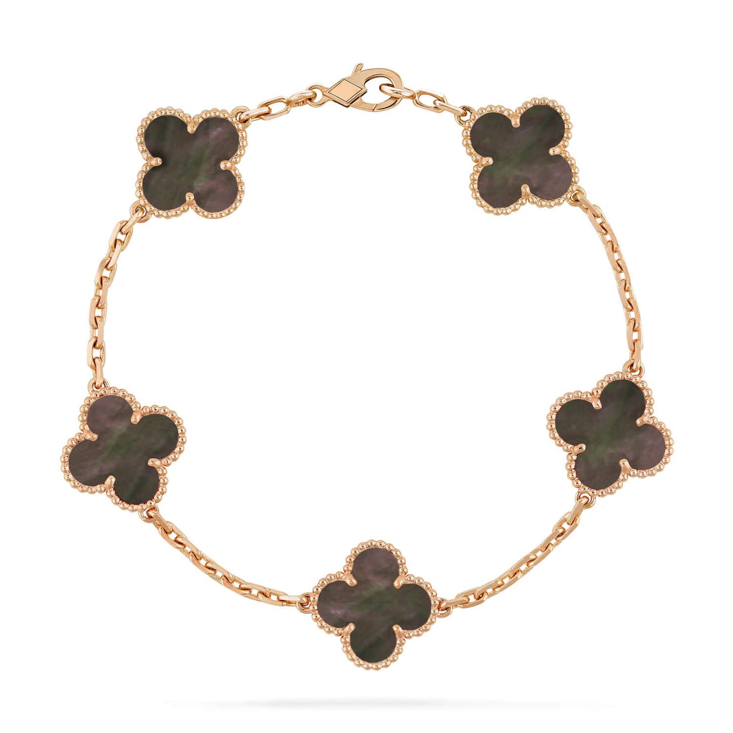 [：Polaidi Jewelry]CLOVER 5 MOTIF GRAY MOP  BRACELET