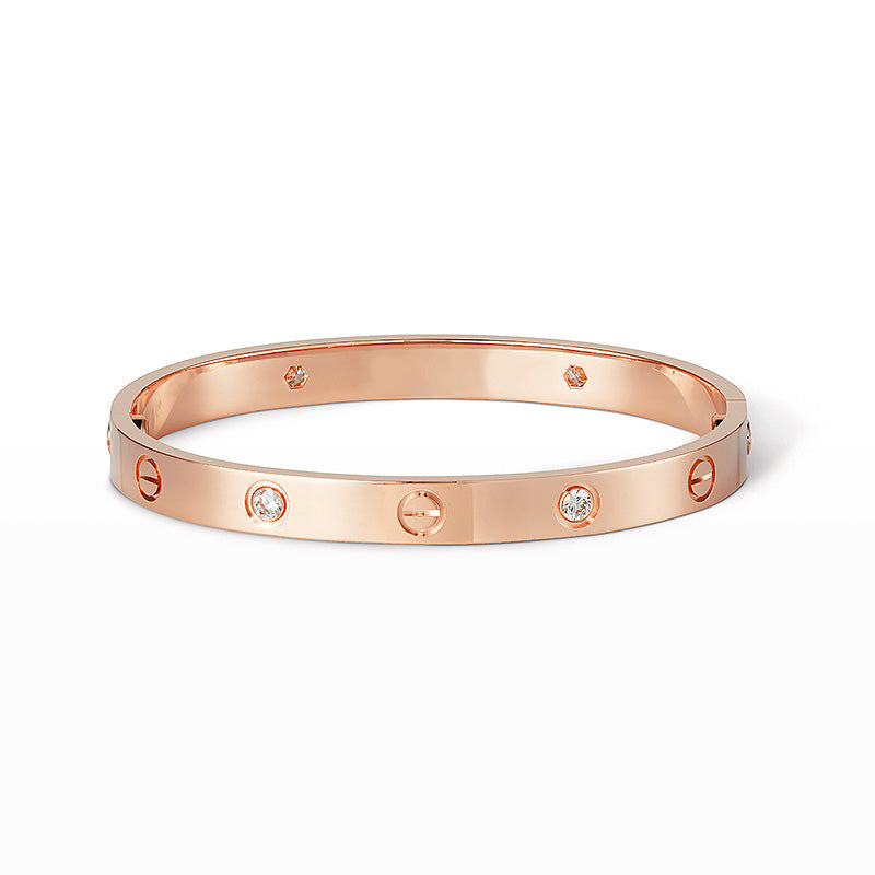 [：Polaidi Jewelry]LOVE BRACELET 6.1MM 4 DIAMONDS