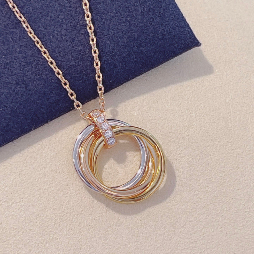[：Polaidi Jewelry]TRINITY NECKLACE GOLD  DIAMONDS（副本）