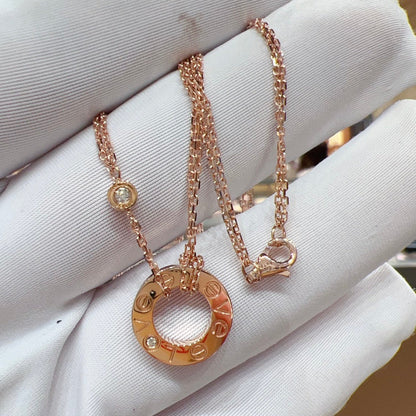 [Polaidi Jewelry]LOVE NECKLACE 16MM 2 DIAMONDS