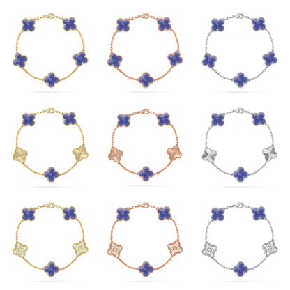 [Polaidi Jewelry]CLOVER 5 MOTIF BLUE VEINS BRACELET COLLECTION