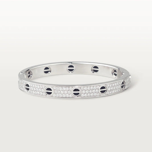 [Polaidi Jewelry]LOVE BRACELET 6.1MM DIAMOND-PAVED CERAMIC