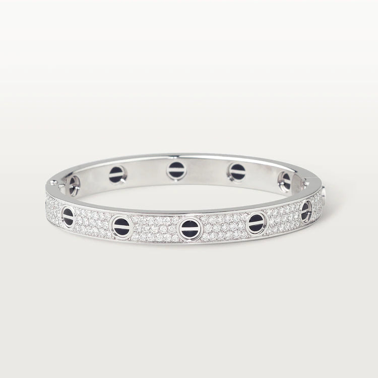 [：Polaidi Jewelry]LOVE BRACELET 6.1MM DIAMOND-PAVED CERAMIC