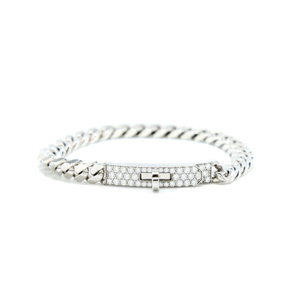 [Polaidi Jewelry]KELLY CHAIN SILVER DIAMOND BRACELET