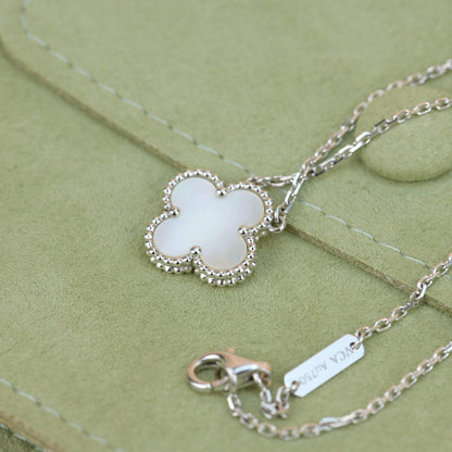 [：Polaidi Jewelry]CLOVER  15MM WHITE MOTHER-OF-PEARL SILVER