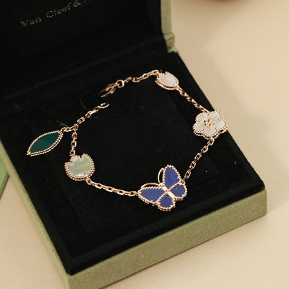[PolaidiLUCKY SPRING BUTTERFLY 5 MOTIF BRACELET