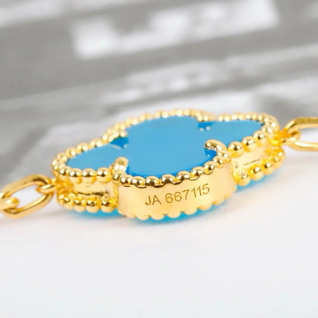 [Polaidi Jewelry] CLOVER 5 MOTIF TURQUOISE BRACELET COLLECTION