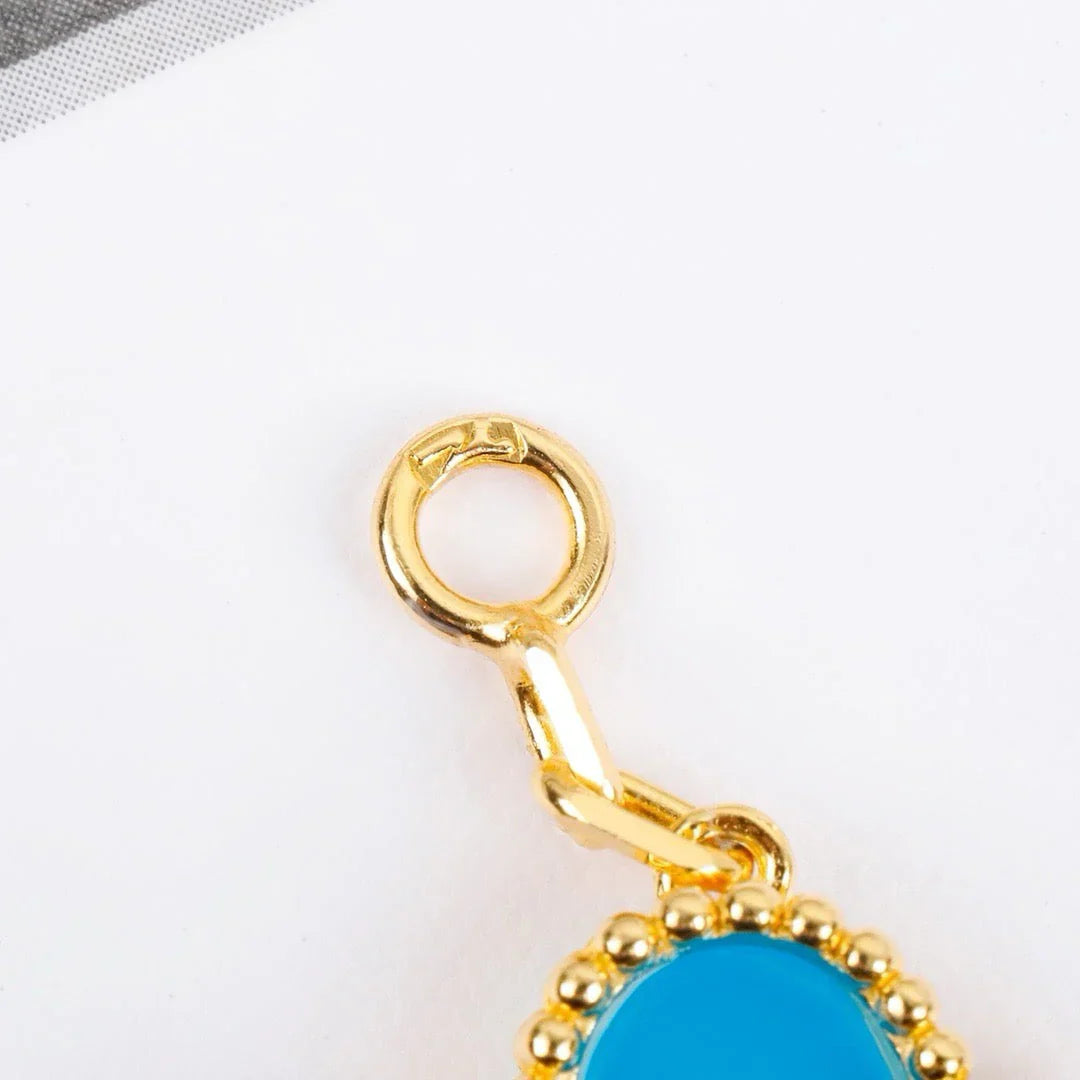 [Polaidi Jewelry] CLOVER 5 MOTIF TURQUOISE BRACELET COLLECTION