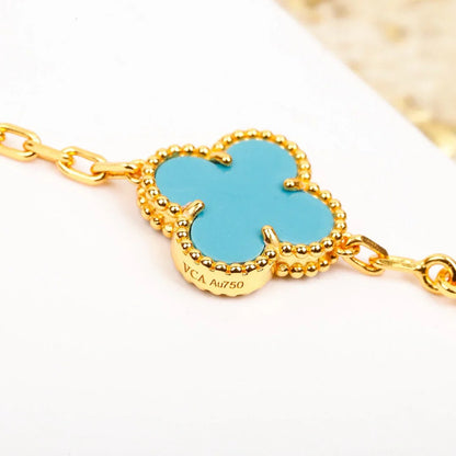 [Polaidi Jewelry] CLOVER 5 MOTIF TURQUOISE BRACELET COLLECTION