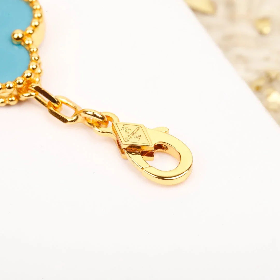 [Polaidi Jewelry] CLOVER 5 MOTIF TURQUOISE BRACELET COLLECTION