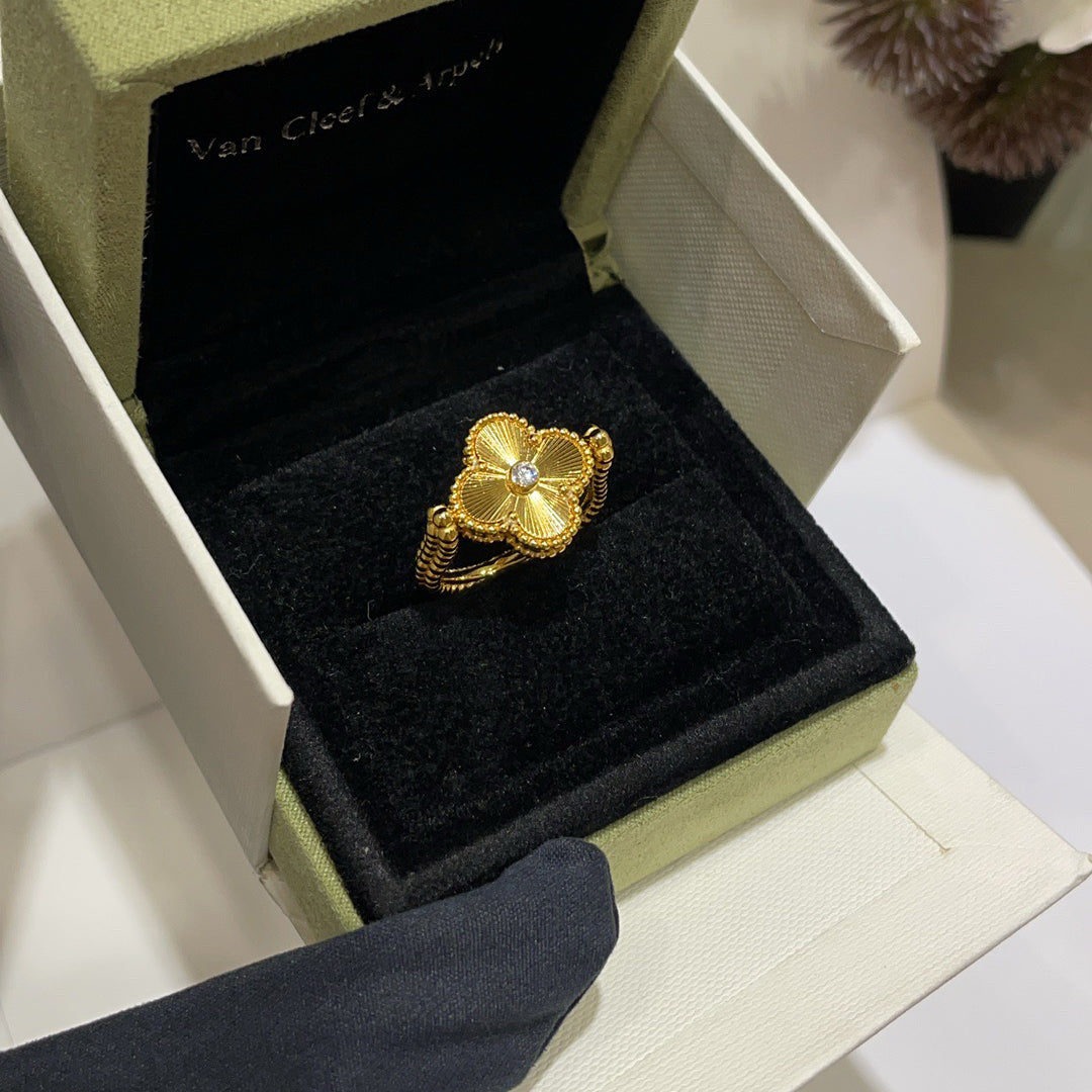 [Polaidi Jewelry]CLOVER RIVERSIBLE BLUE AGATE RING