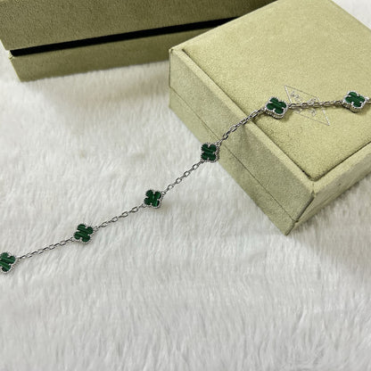 [：Polaidi Jewelry]CLOVER 6 MOTIF MALACHITE BRACELET