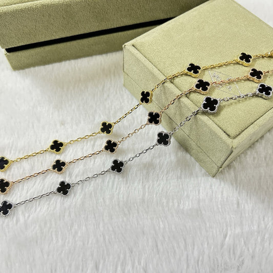 [Polaidi Jewelry]CLOVER 6 MOTIF  ONYXS BRACELET