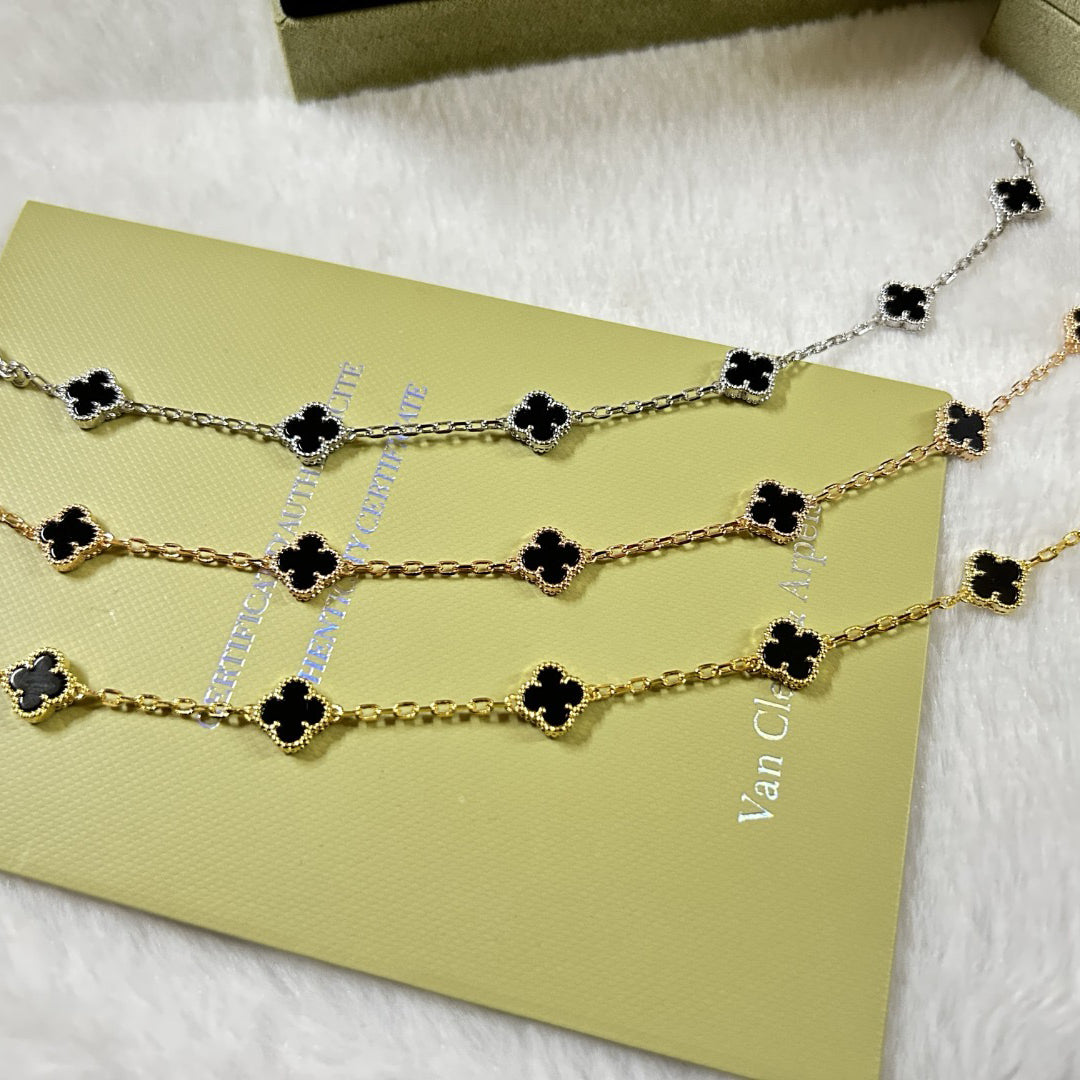 [Polaidi Jewelry]CLOVER 6 MOTIF  ONYXS BRACELET