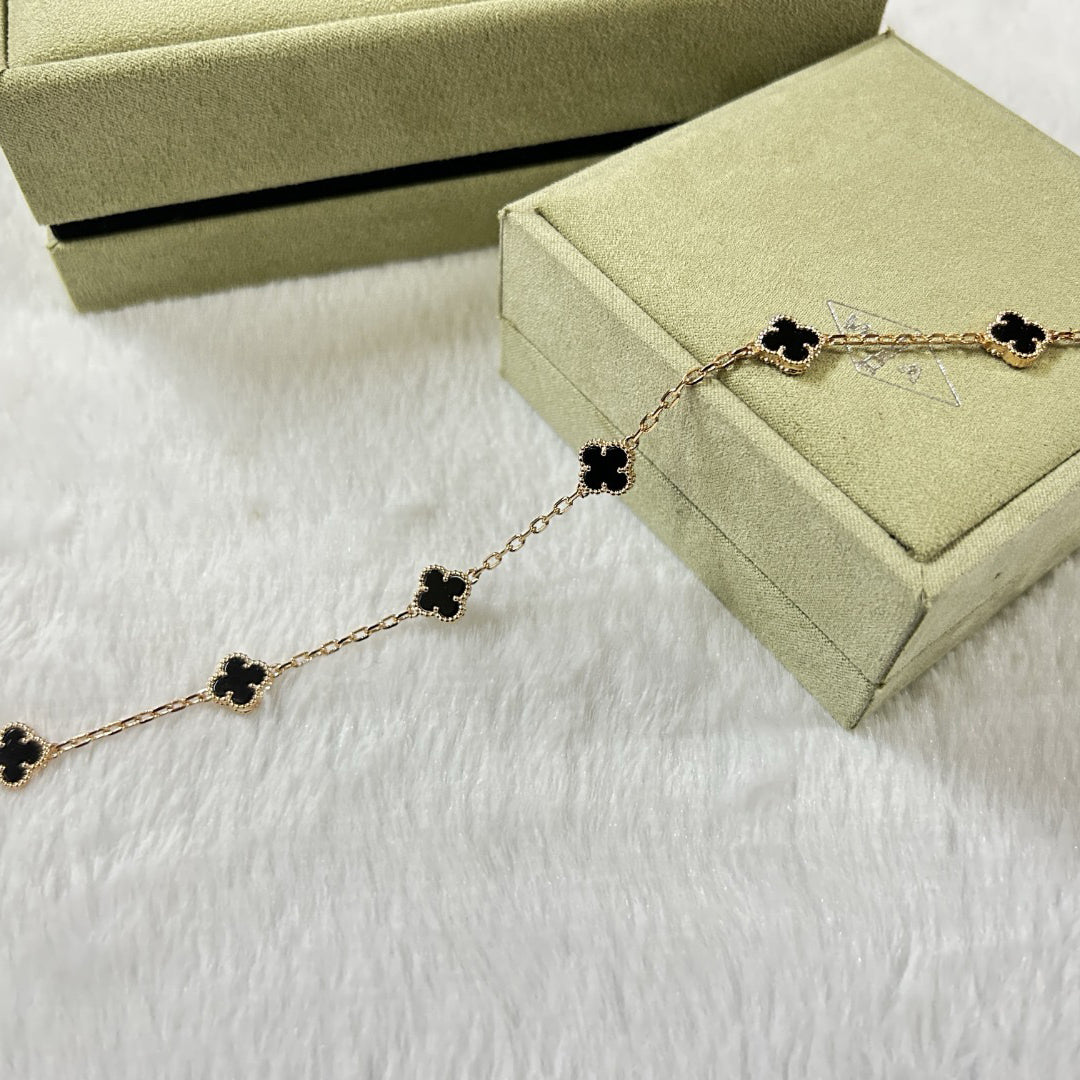 [Polaidi Jewelry]CLOVER 6 MOTIF  ONYXS BRACELET