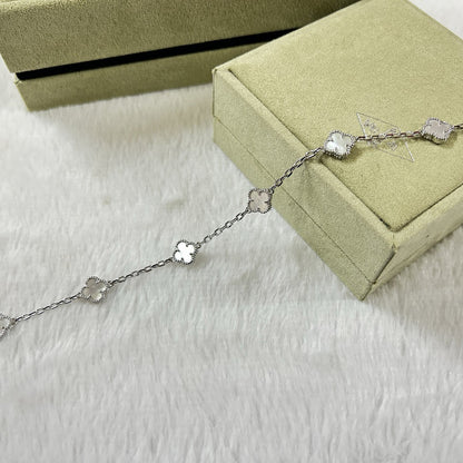 [：Polaidi Jewelry]CLOVER 6 MOTIF WHITE MOP BRACELET