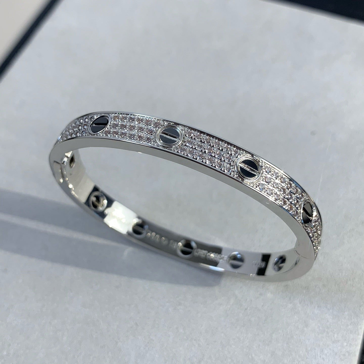 [Polaidi Jewelry]LOVE BRACELET 6.1MM DIAMOND-PAVED CERAMIC