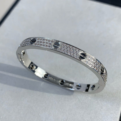 [Polaidi Jewelry]LOVE BRACELET 6.1MM DIAMOND-PAVED CERAMIC