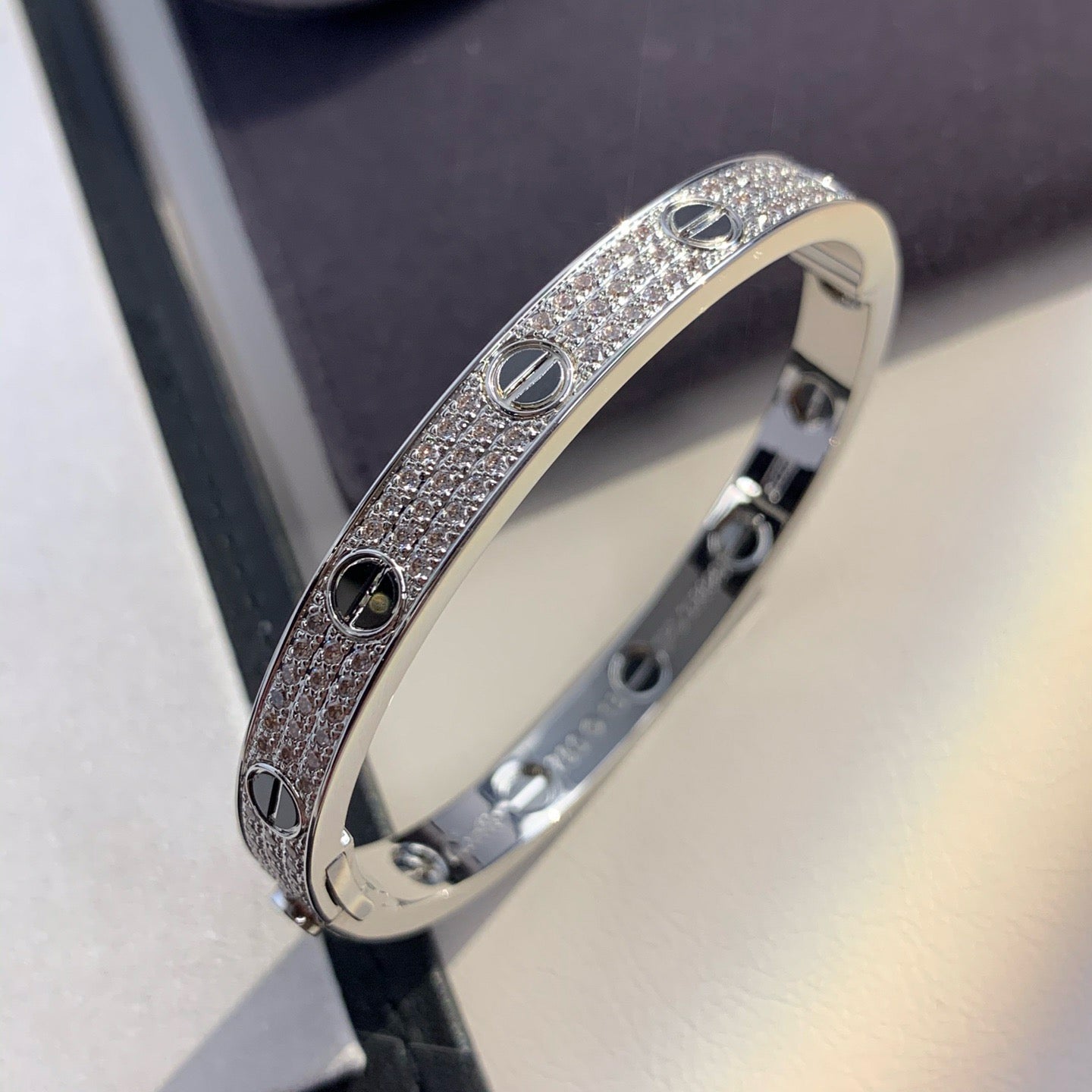 [：Polaidi Jewelry]LOVE BRACELET 6.1MM DIAMOND-PAVED CERAMIC