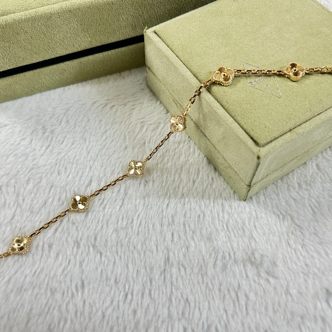 [Polaidi Jewelry]CLOVER 6 MOTIF DIAMOND BRACELET