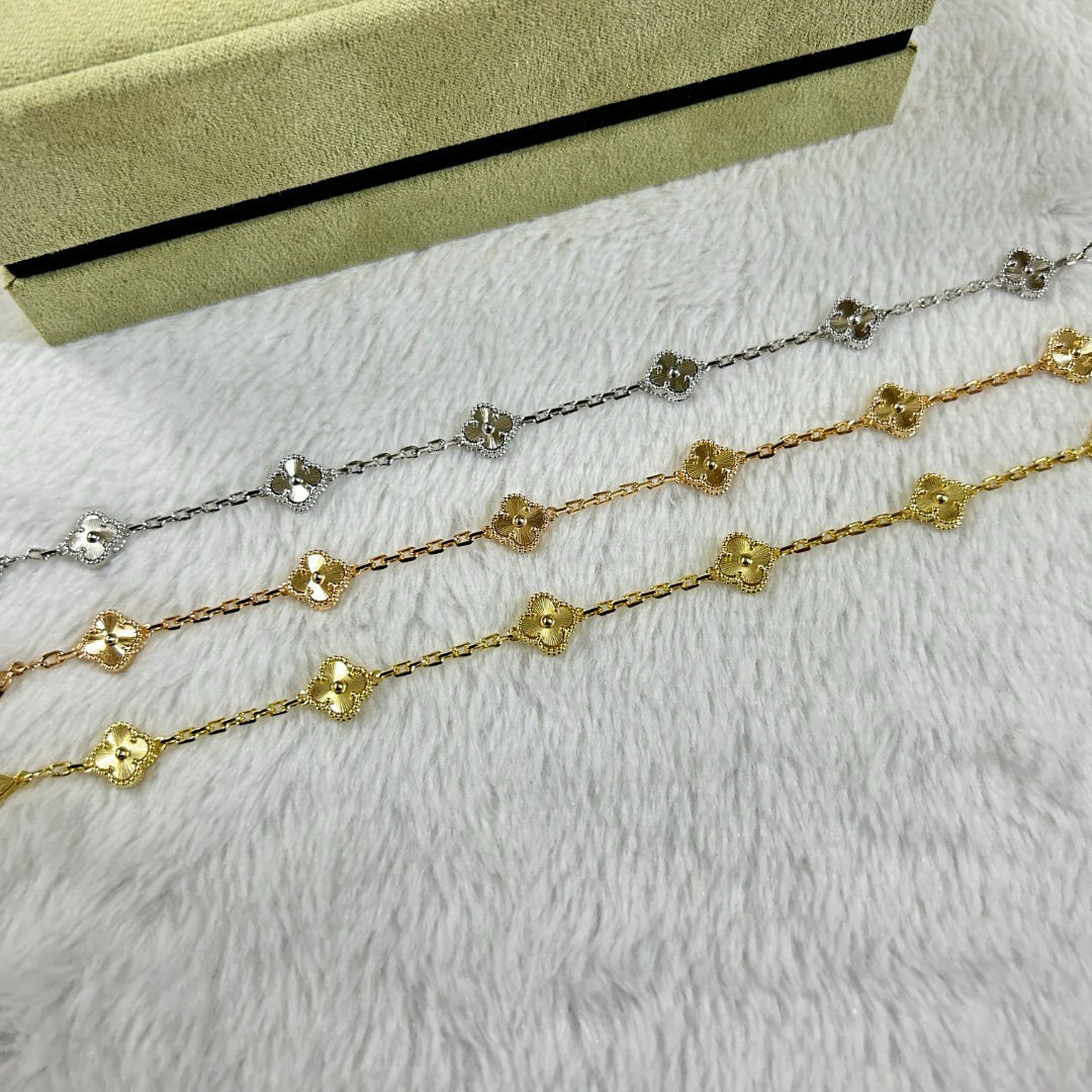 [：Polaidi Jewelry]CLOVER 6 MOTIF DIAMOND BRACELET