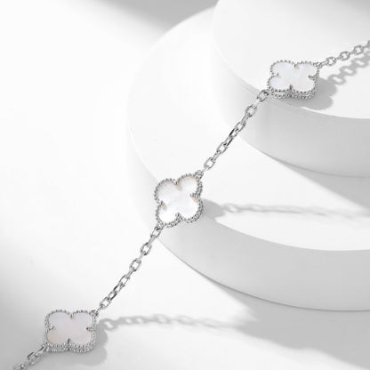 [Polaidi Jewelry]CLOVERS THE 10-MOTIFS WHITE MOTHER OF PEARL NECKLACE