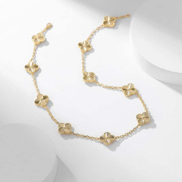 [：Polaidi Jewelry]CLOVER 10 MOTIFS LASER NECKLACE