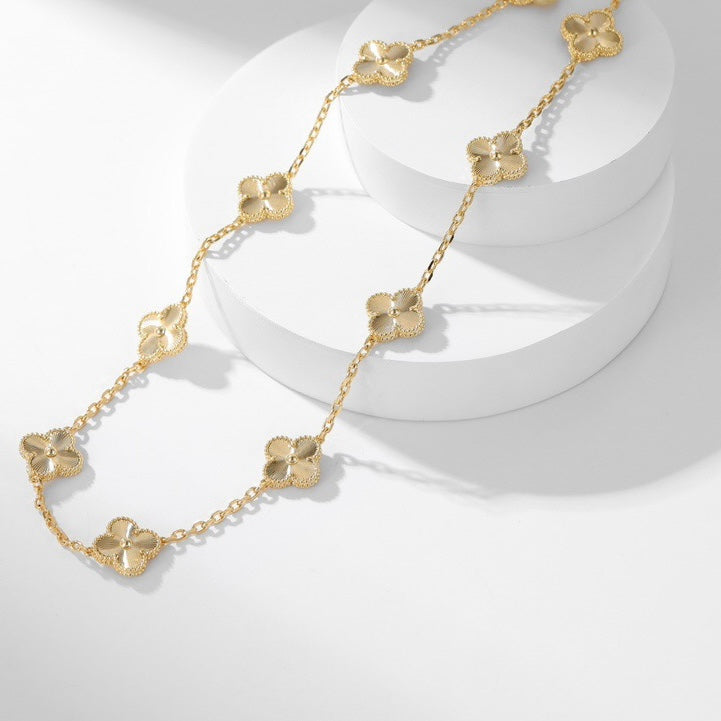 [：Polaidi Jewelry]CLOVER 10 MOTIFS LASER NECKLACE