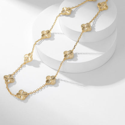 [：Polaidi Jewelry]CLOVER 10 MOTIFS LASER NECKLACE